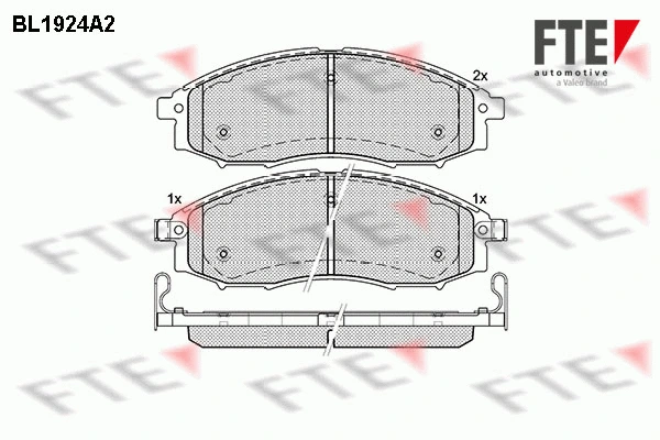 Brake Pad Set, disc brake (BL1924A2)