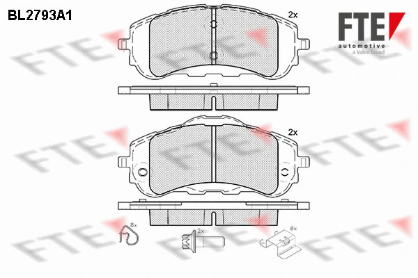 Brake Pad Set, disc brake (BL2793A1)