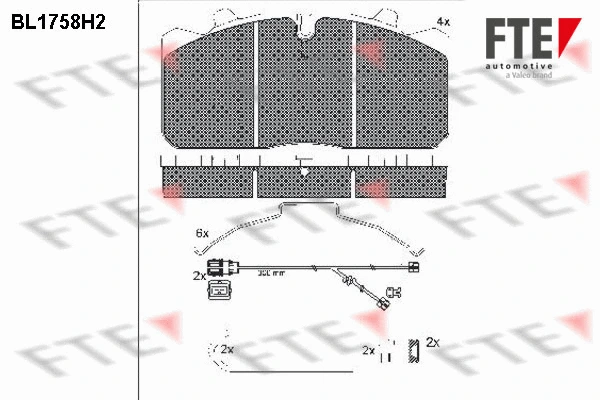Brake Pad Set, disc brake (BL1758H2)