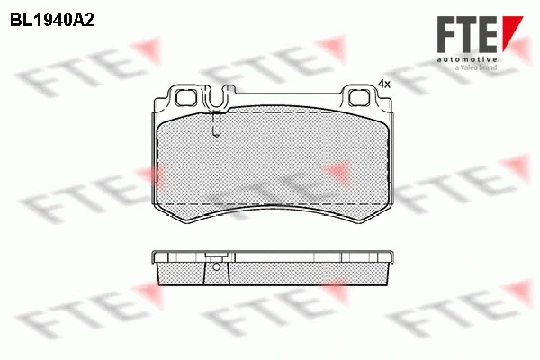 Brake Pad Set, disc brake (BL1940A2)