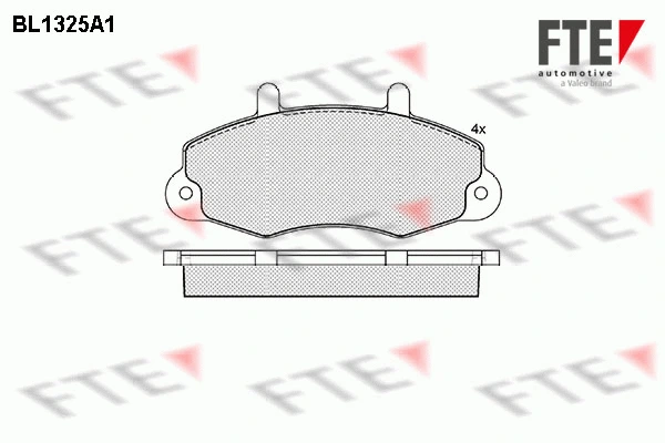 Brake Pad Set, disc brake (BL1325A1)