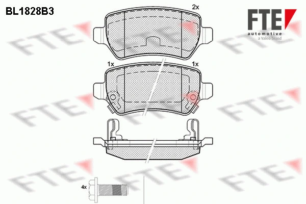 Brake Pad Set, disc brake (BL1828B3)