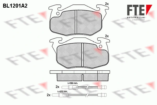 Brake Pad Set, disc brake (BL1201A2)