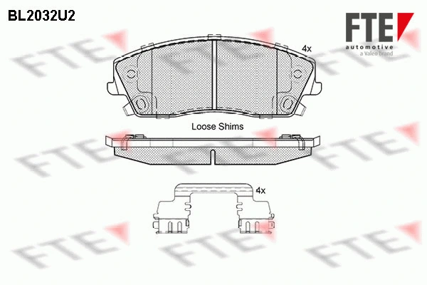 Brake Pad Set, disc brake (BL2032U2)