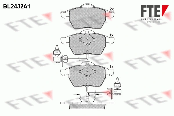Brake Pad Set, disc brake (BL2432A1)