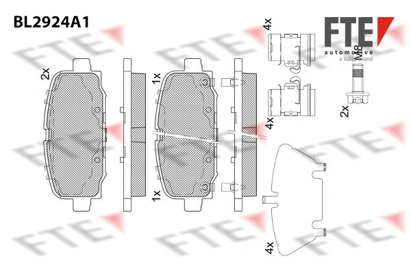 Brake Pad Set, disc brake (BL2924A1)