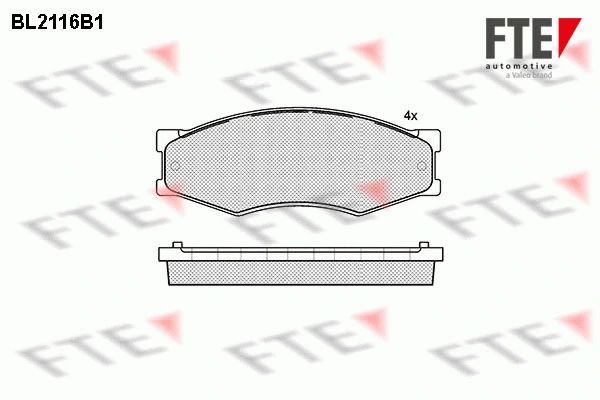 Brake Pad Set, disc brake (BL2116B1)