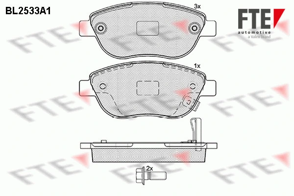 Brake Pad Set, disc brake (BL2533A1)