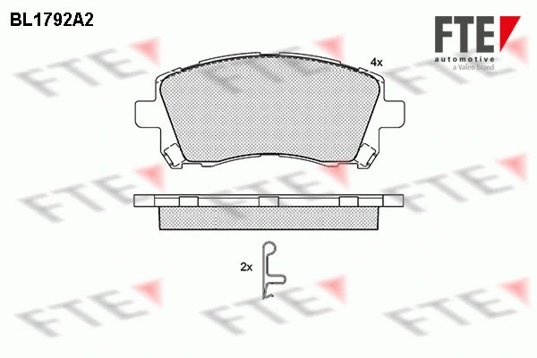 Brake Pad Set, disc brake (BL1792A2)