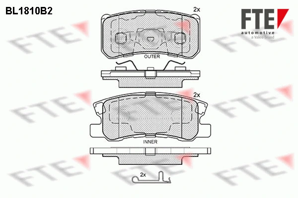 Brake Pad Set, disc brake (BL1810B2)