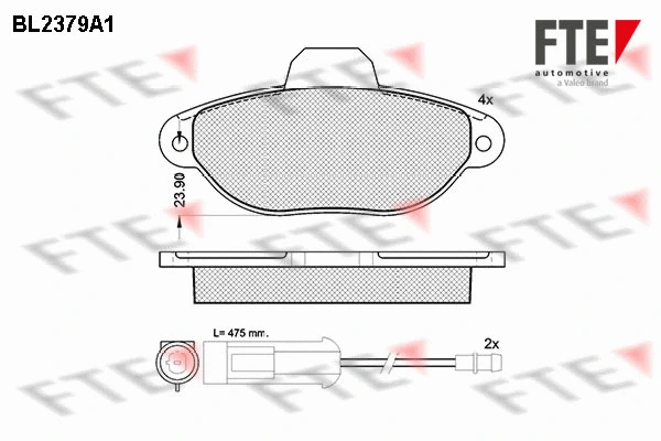 Brake Pad Set, disc brake (BL2379A1)