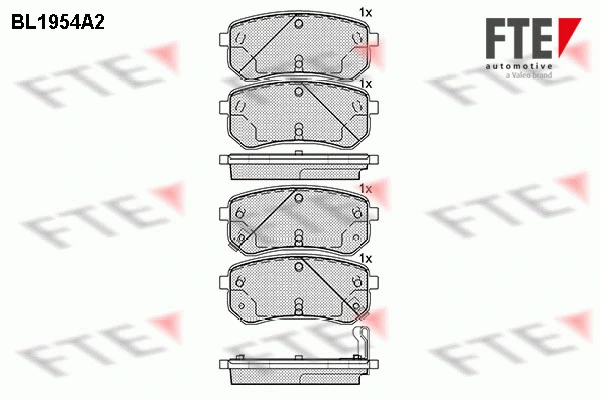 Brake Pad Set, disc brake (BL1954A2)