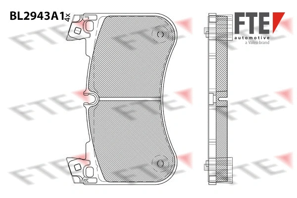 Brake Pad Set, disc brake (BL2943A1)