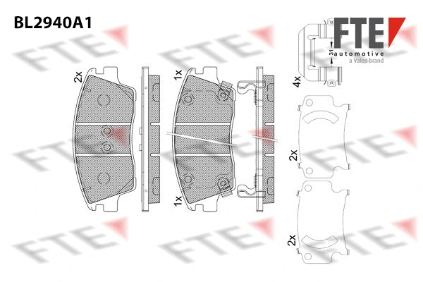 Brake Pad Set, disc brake (BL2940A1)