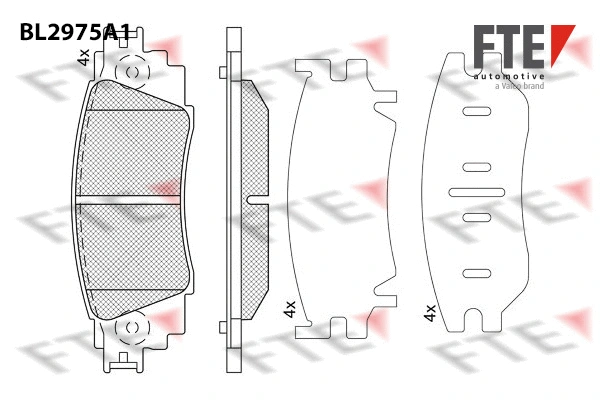 Brake Pad Set, disc brake (BL2975A1)