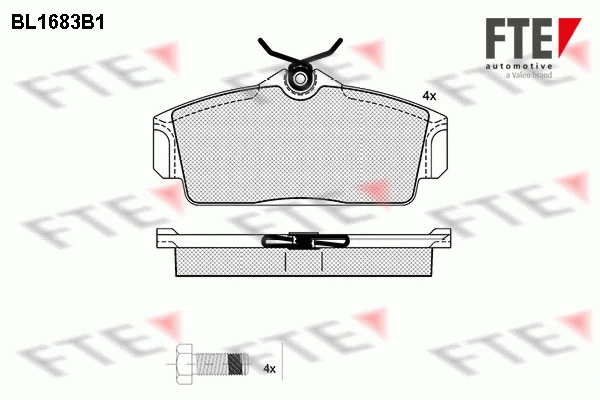 Brake Pad Set, disc brake (BL1683B1)