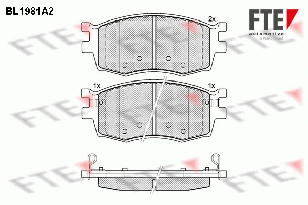 Brake Pad Set, disc brake (BL1981A2)