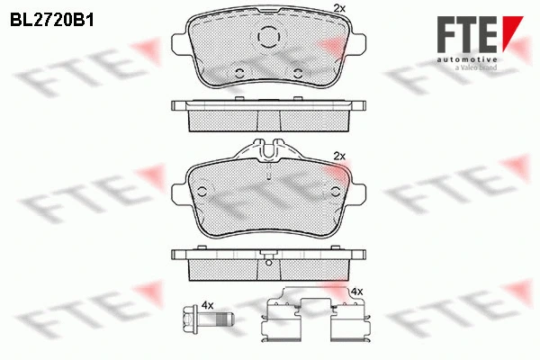 Brake Pad Set, disc brake (BL2720B1)