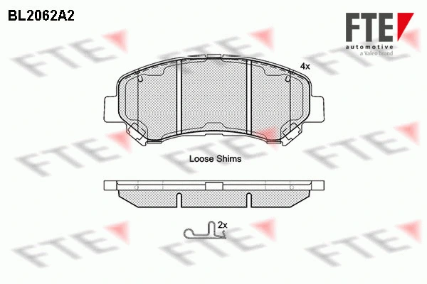 Brake Pad Set, disc brake (BL2062A2)