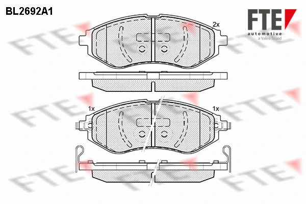 Brake Pad Set, disc brake (BL2692A1)