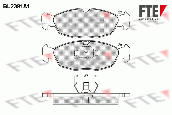 Brake Pad Set, disc brake (BL2391A1)