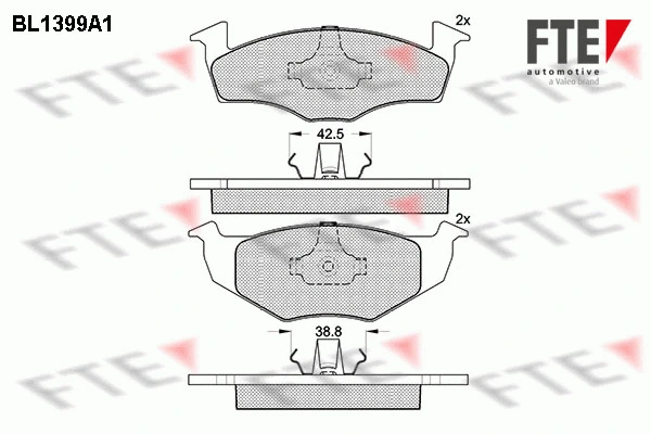 Brake Pad Set, disc brake (BL1399A1)