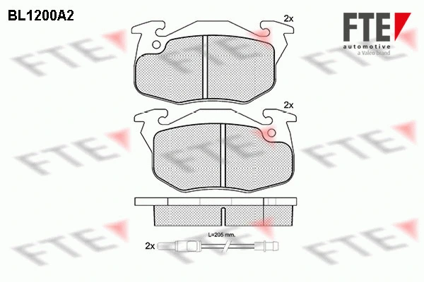 Brake Pad Set, disc brake (BL1200A2)