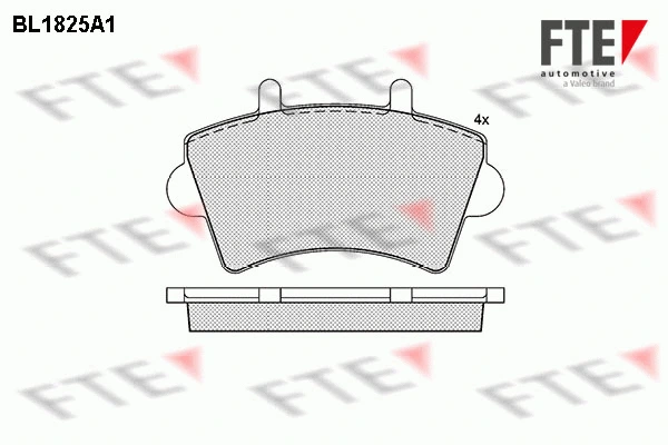 Brake Pad Set, disc brake (BL1825A1)