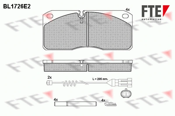 Brake Pad Set, disc brake (BL1726E2)