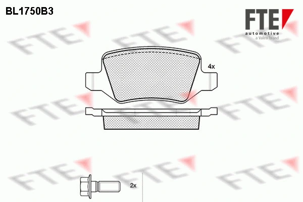 Brake Pad Set, disc brake (BL1750B3)