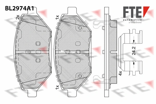 Brake Pad Set, disc brake (BL2974A1)