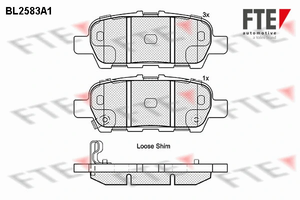 Brake Pad Set, disc brake (BL2583A1)
