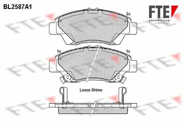 Brake Pad Set, disc brake (BL2587A1)