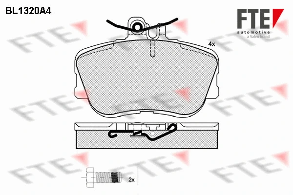 Brake Pad Set, disc brake (BL1320A4)
