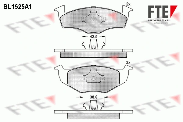 Brake Pad Set, disc brake (BL1525A1)
