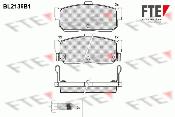 Brake Pad Set, disc brake (BL2136B1)
