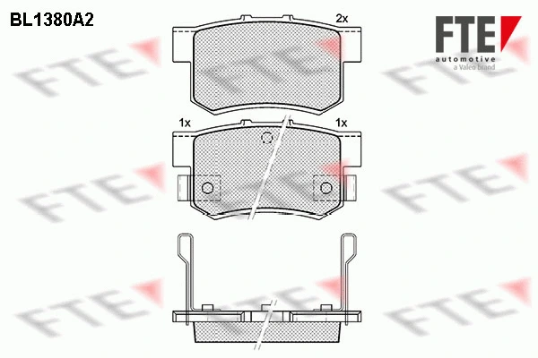Brake Pad Set, disc brake (BL1380A2)