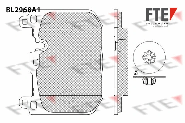 Brake Pad Set, disc brake (BL2968A1)