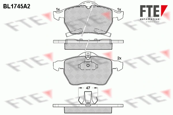 Brake Pad Set, disc brake (BL1745A2)