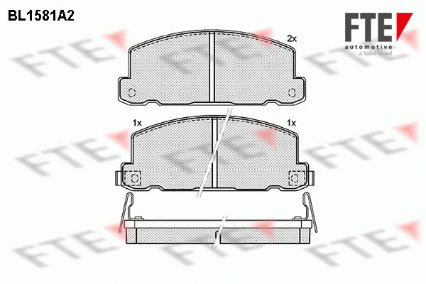 Brake Pad Set, disc brake (BL1581A2)