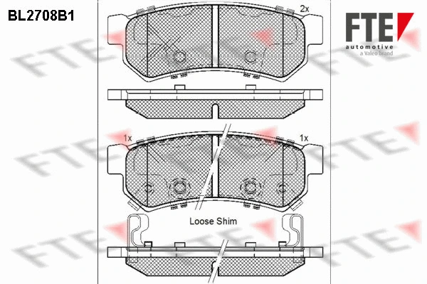 Brake Pad Set, disc brake (BL2708B1)