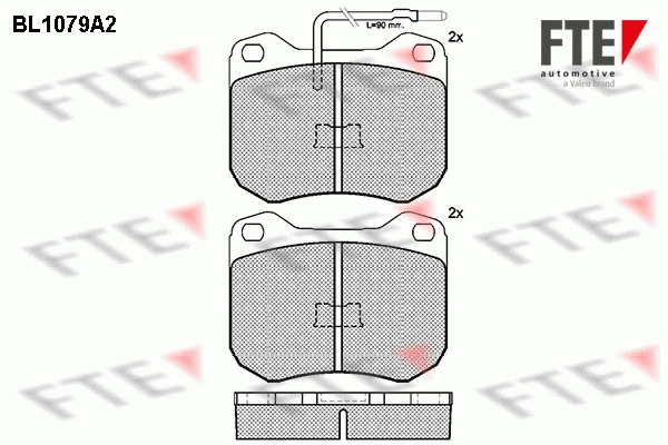 Brake Pad Set, disc brake (BL1079A2)