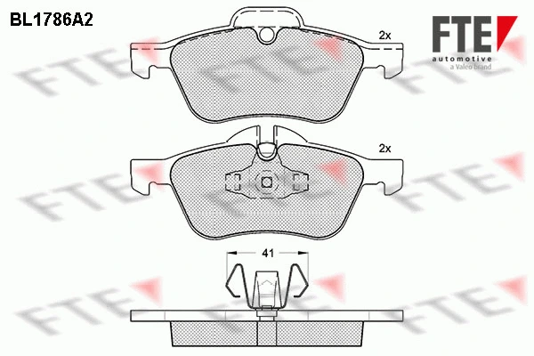 Brake Pad Set, disc brake (BL1786A2)