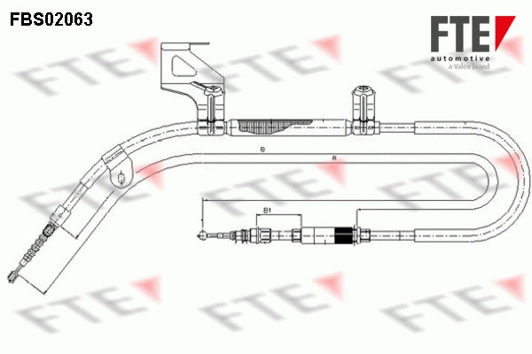 Cable Pull, parking brake (FBS02063)