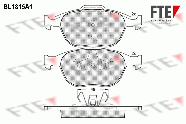 Brake Pad Set, disc brake (BL1815A1)