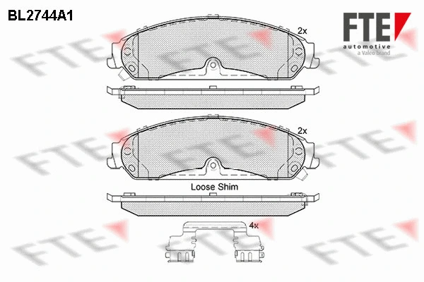 Brake Pad Set, disc brake (BL2744A1)