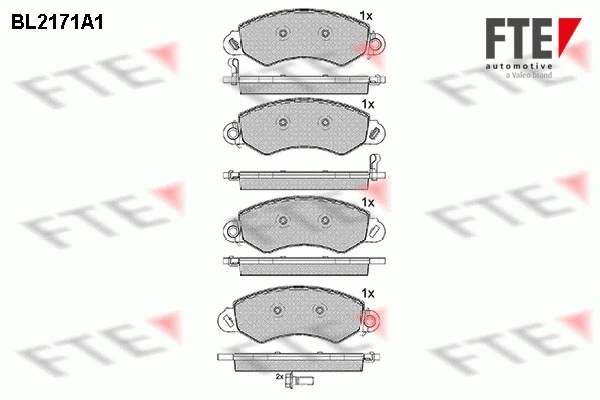 Brake Pad Set, disc brake (BL2171A1)