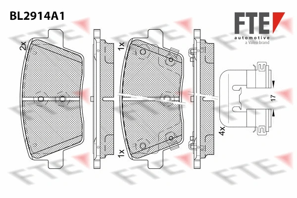 Brake Pad Set, disc brake (BL2914A1)