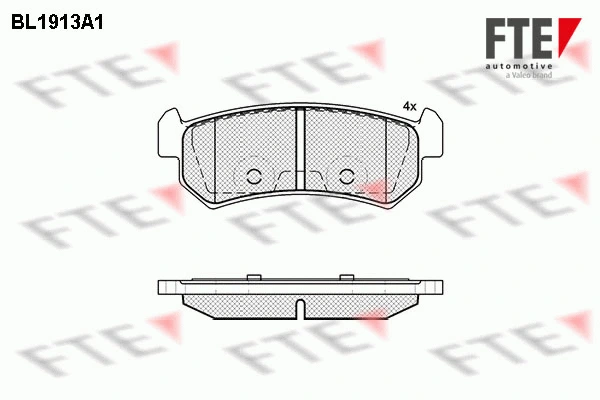 Brake Pad Set, disc brake (BL1913A1)