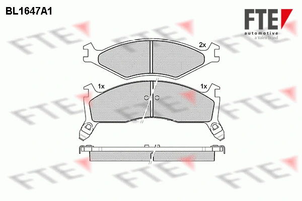 Brake Pad Set, disc brake (BL1647A1)